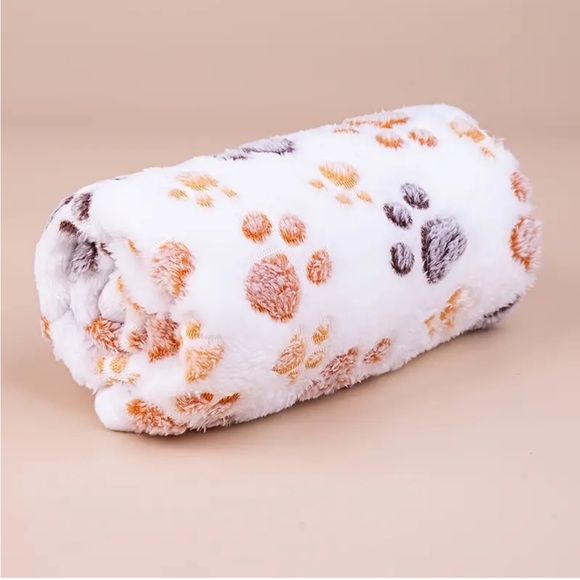 Paw Print Soft Cozy Small Pet Blanket - Picture 5 of 6